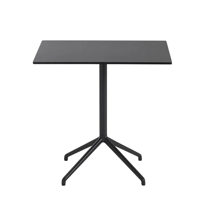 Still Café Tisch H 73 cm, 75 x 65 cm in schwarz von Muuto