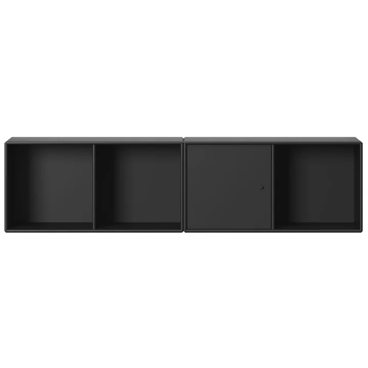 Line Regal mit Aufhängung von Montana in schwarz