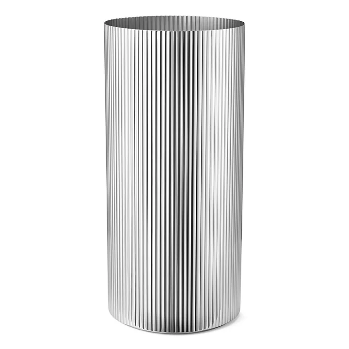 Bernadotte Vase gross in Edelstahl poliert von Georg Jensen