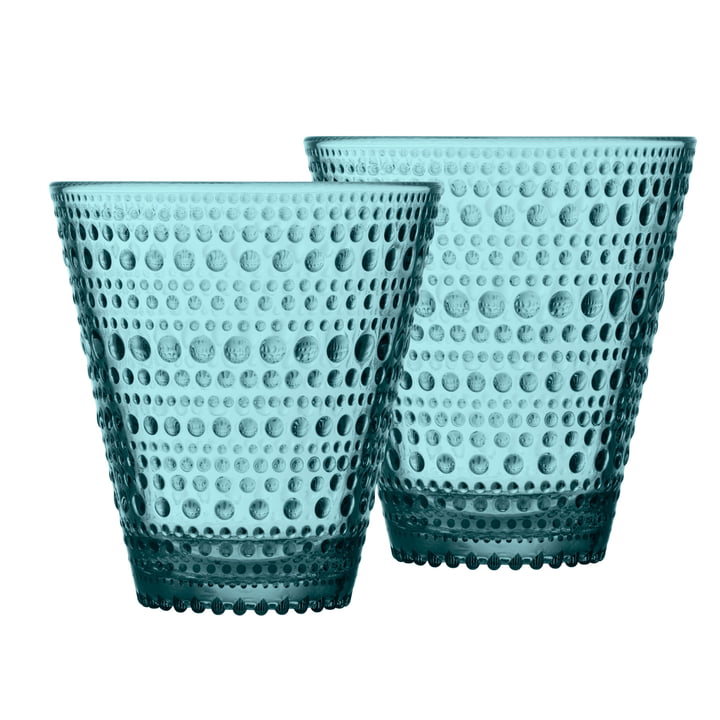 Kastehelmi Trinkglas 30 cl von Iittala in seeblau (2er-Set)