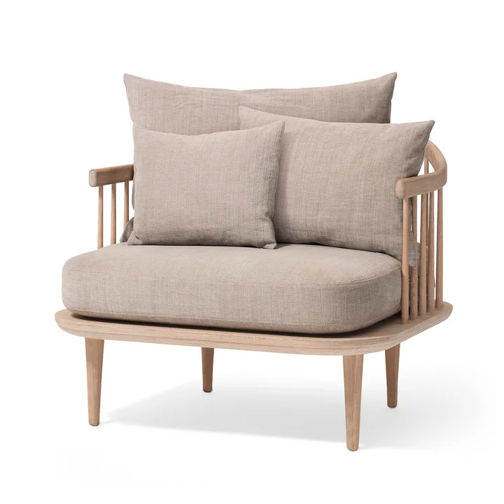 FLY Sessel SC1 von &Tradition in Eiche weiss geölt / Hot Madison (94)