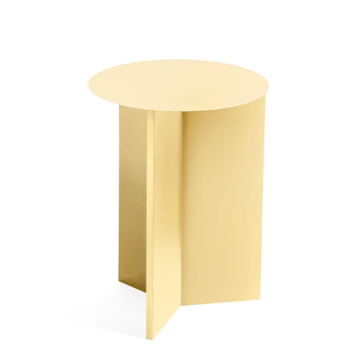 Slit Table High, Ø 35 x 47 cm von HAY in hellgelb