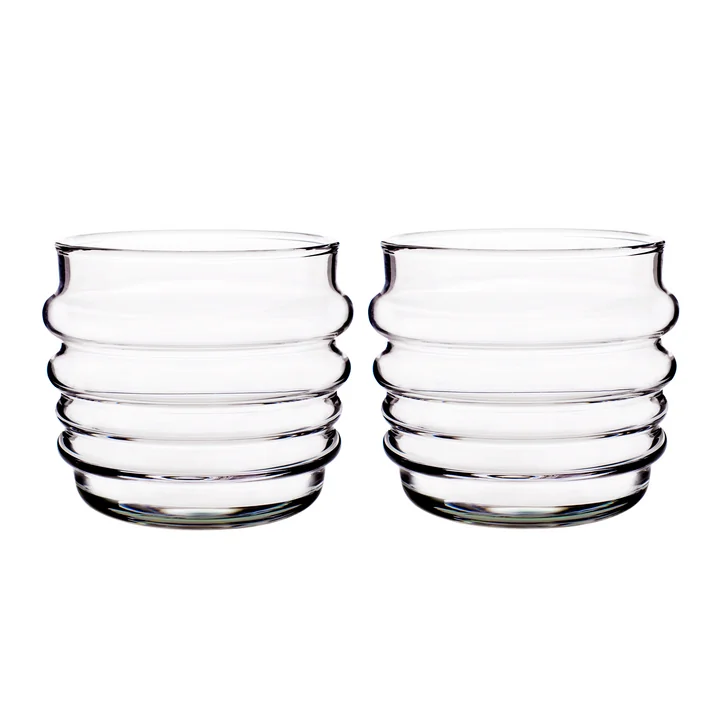 Sukat Makkaralla Wasserglas 200 ml (2er-Set) von Marimekko in klar