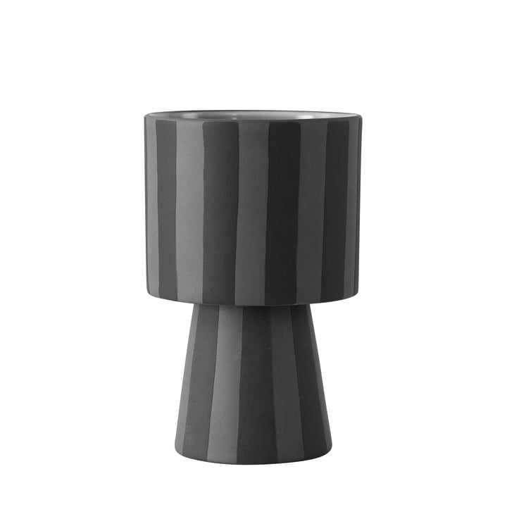 Toppu Übertopf Ø 10 x H 15 cm von OYOY in schwarz / grau