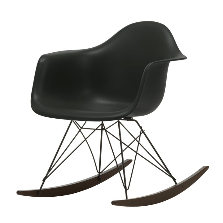 Eames Plastic Armchair RAR von Vitra in Ahorn dunkel / basic dark / tiefschwarz