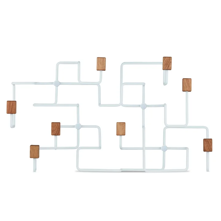 Underground Wandgarderobe in Eiche / weiss von Gejst