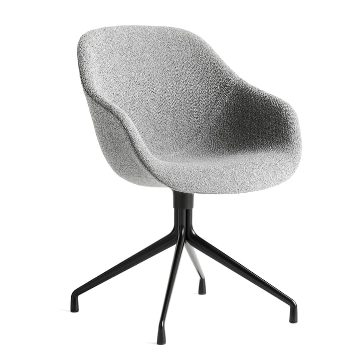 About A Chair AAC 121, Aluminium pulverbeschichtet schwarz / Flamiber grey C8 von Hay