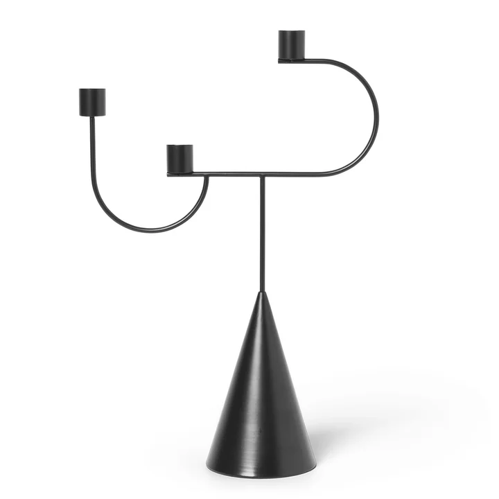 Avant Kerzenständer von Ferm Living in schwarz