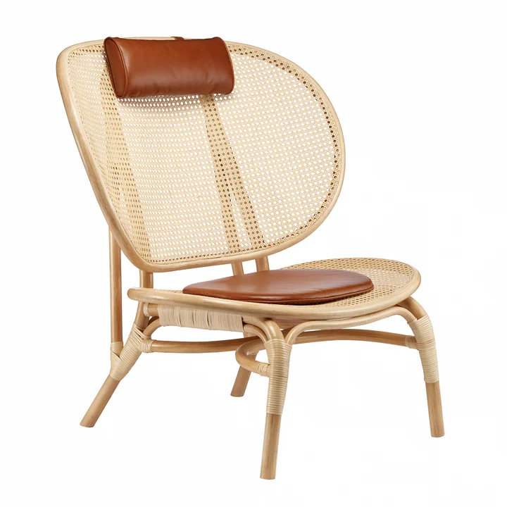 Nomad Lounge Sessel von Norr11 in Natur / cognac