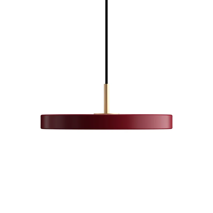 Asteria Mini LED-Pendelleuchte von Umage in ruby red
