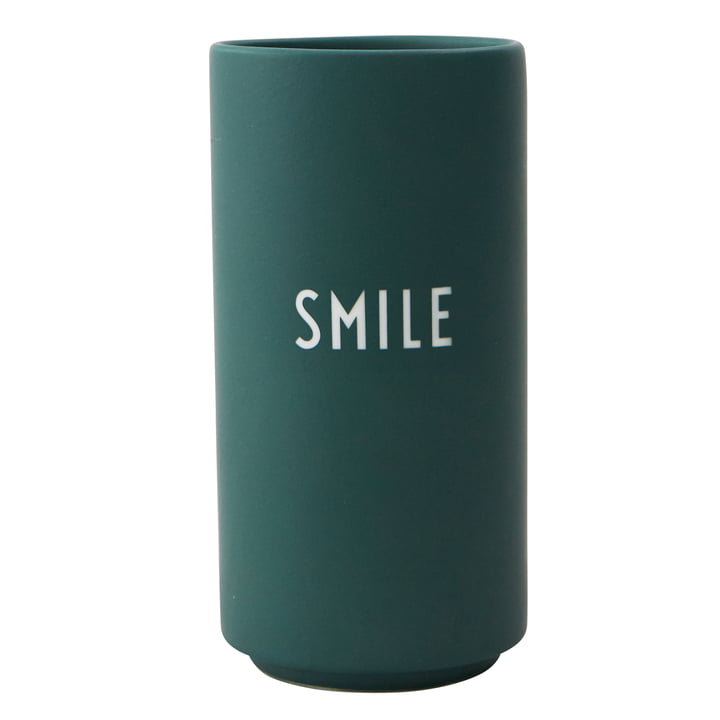 AJ Favourite Porzellan Vase Smile von Design Letters in dunkelgrün