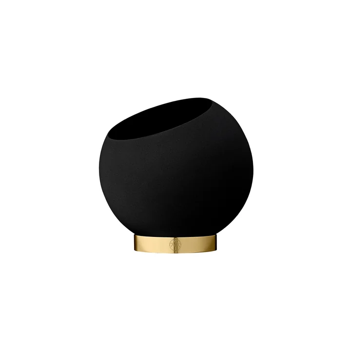 Globe Blumentopf, Ø 17 x H 15,4 cm, schwarz von AYTM