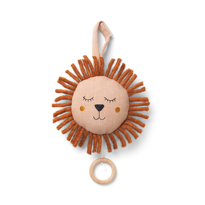 Löwe Spieluhr von ferm Living in der Farbe dusty rose