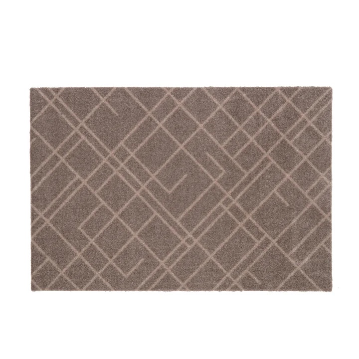 Lines Fussmatte 60 x 90 cm von tica copenhagen in sand / beige