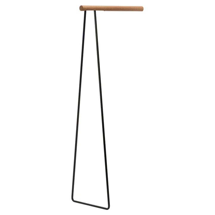 Clothes Rack Wall Garderobenständer von Lind DNA in Stahl schwarz / Eiche Natur