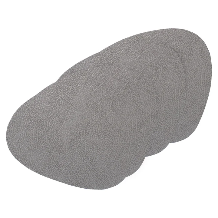 Tischset Curve L von Lind DNA in Hippo schwarz - anthrazit (4er-Set)