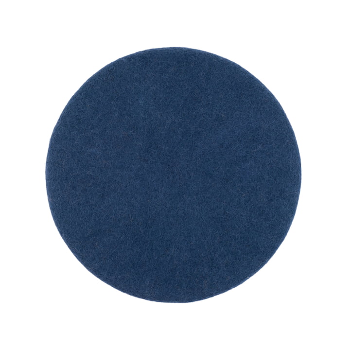 Alva Sitzauflage flach Ø 36 cm von myfelt in dunkelblau