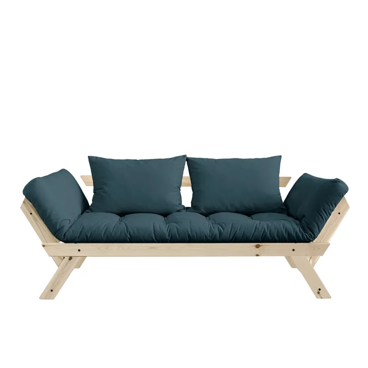Bebop Sofa von Karup in Kiefer natur / petrolblau