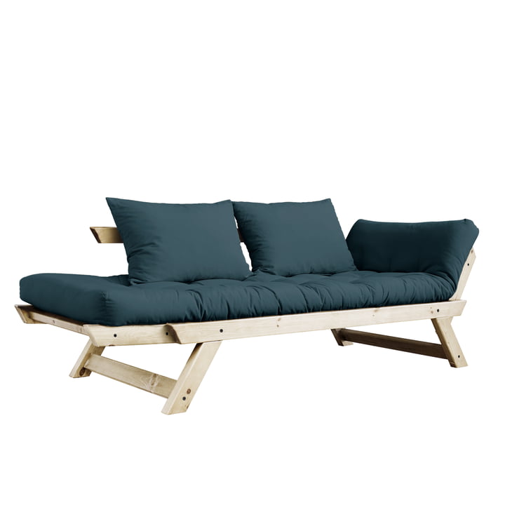 Bebop Sofa von Karup Design in Kiefer natur / petrolblau