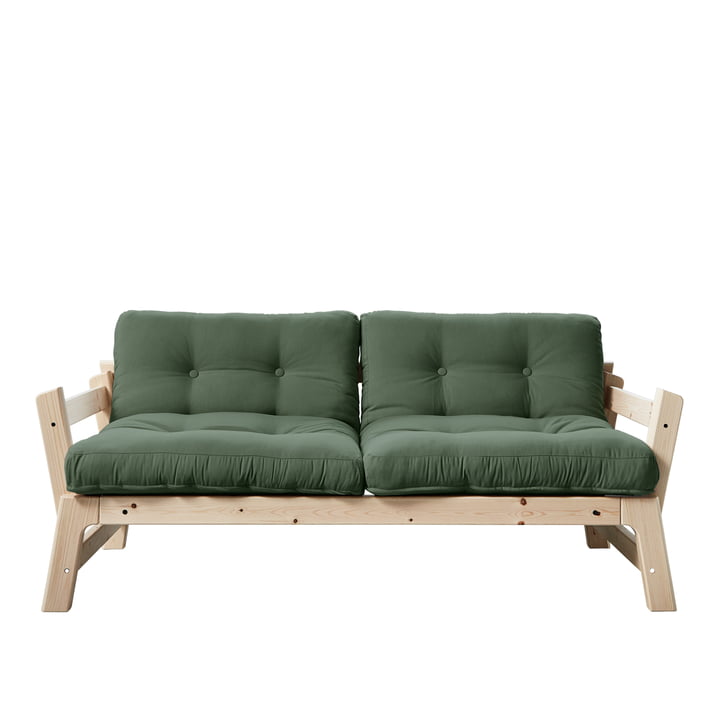 Step Sofa von Karup Design in Kiefer natur / olivgrün