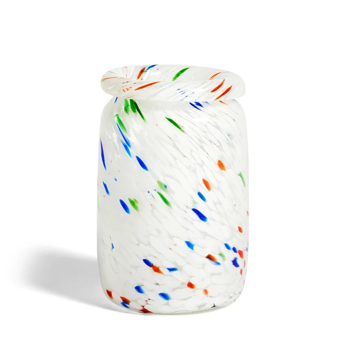 Splash Vase M, Ø 14,3 x H 22,2 cm, white dot von HAY