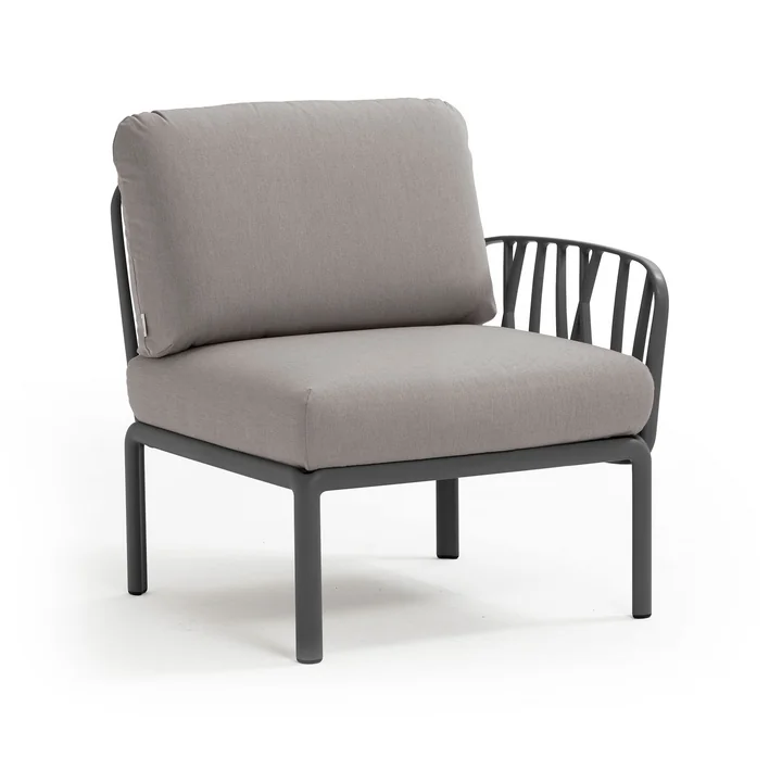  Komodo Modulsofa Seitenelement, anthrazit / grau von Nardi
