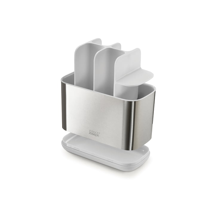 EasyStore Steel Zahnbürstenhalter, large / weiss von Joseph Joseph 