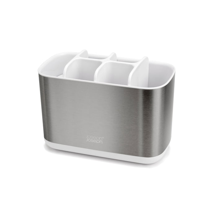 EasyStore Steel Zahnbürstenhalter, large / weiss von Joseph Joseph 