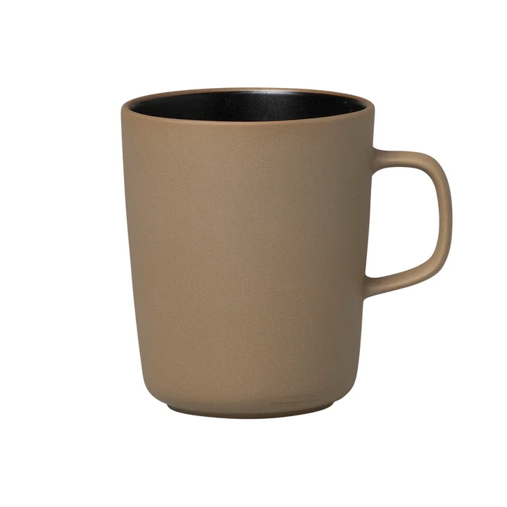 Oiva Becher mit Henkel 250 ml von Marimekko in terra / schwarz