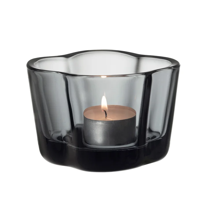 Aalto Teelichthalter 60 mm von Iittala in grau