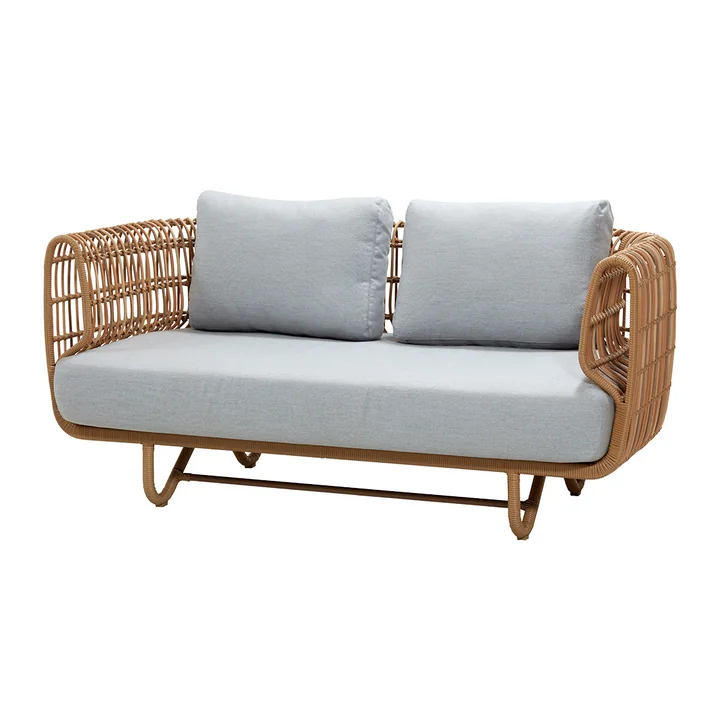 Nest 2-Sitzer Sofa Outdoor, natur / hellgrau von Cane-line 