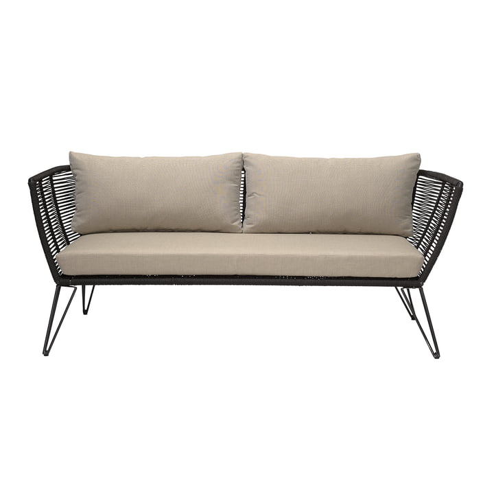 Mundo Sofa mit Kissen, schwarz / beige von Bloomingville