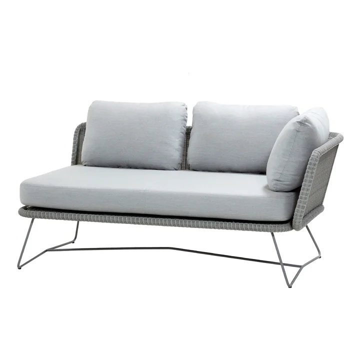 Horizon Modulsofa 2-Sitzer links, hellgrau von Cane-line 
