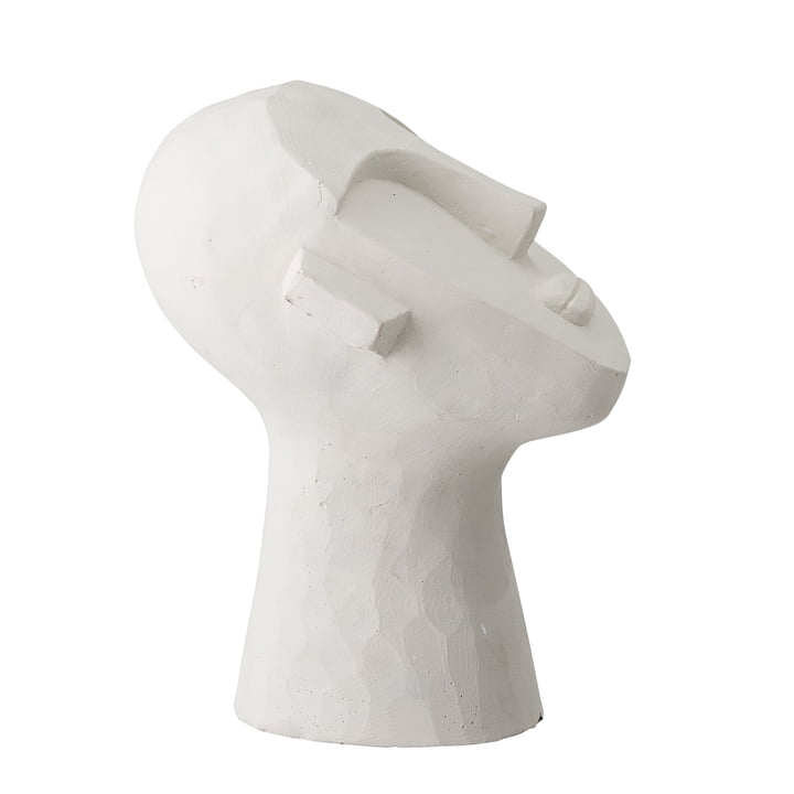 Kopf Skulptur abstrakt H 22 cm von Bloomingville in Beton weiss