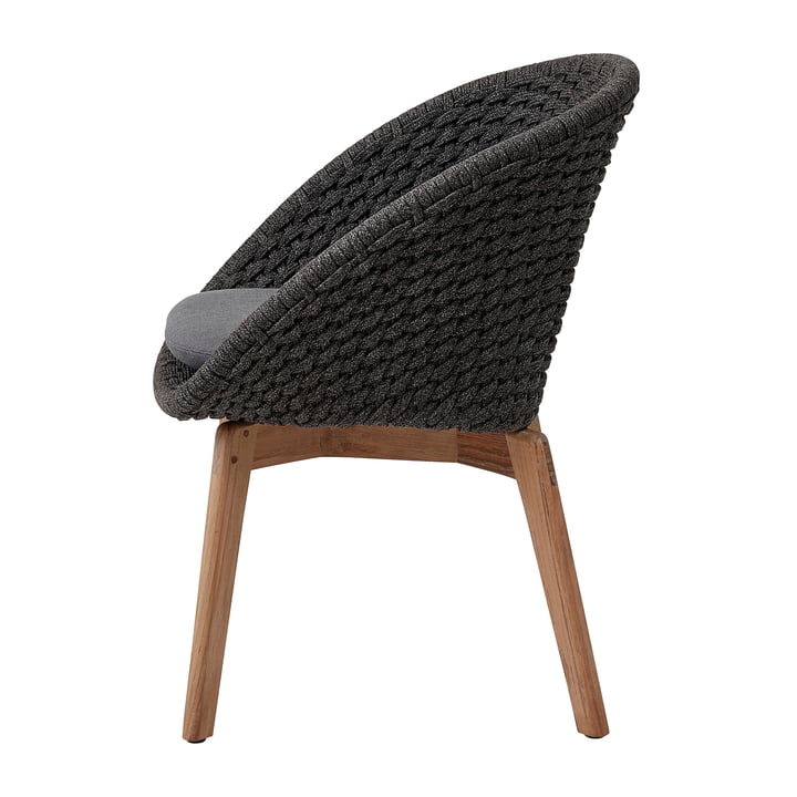 Peacock Sessel, Teak / dunkelgrau von Cane-line 