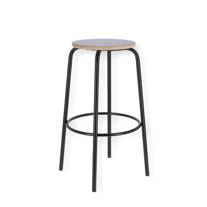 Paris Barhocker H 65 cm von Jan Kurtz in schwarz	