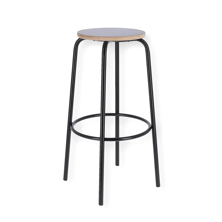 Paris Barhocker H 75 cm von Jan Kurtz in schwarz