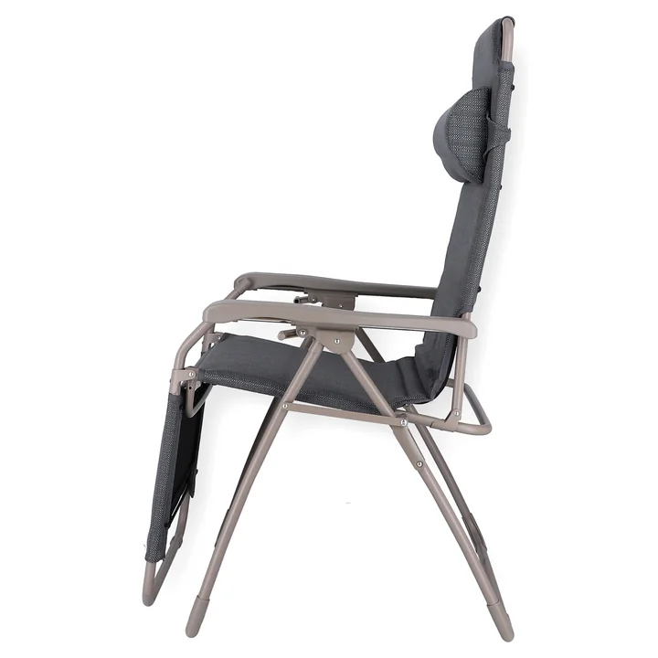 Amida soft Relaxliege von Fiam in Aluminium taupe / sea graphite