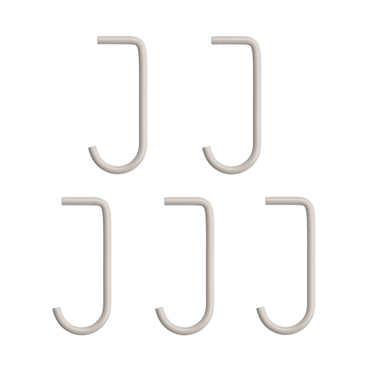 Haken für Metallboden von String in beige (5er-Set)