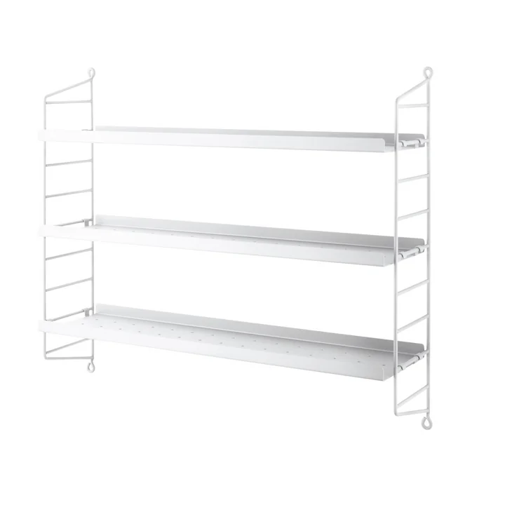 Pocket Metall von String in weiss