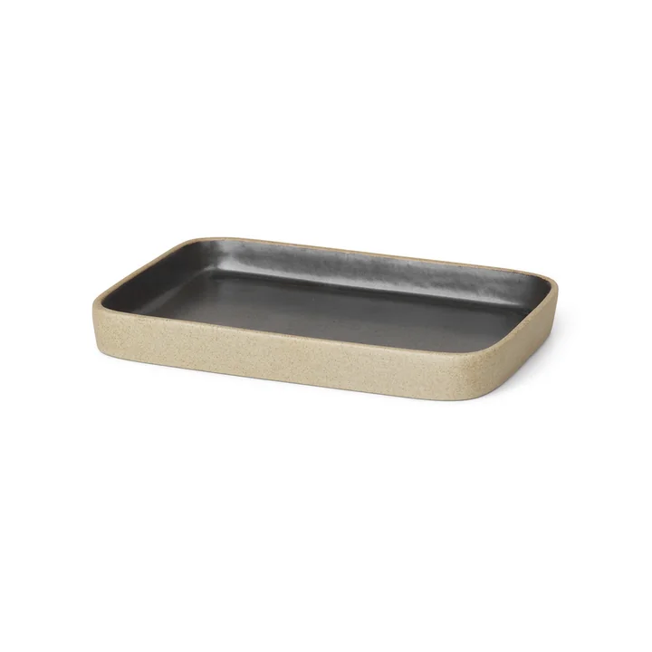 Bon Accessoires Tablett von Ferm Living in beige / schwarz