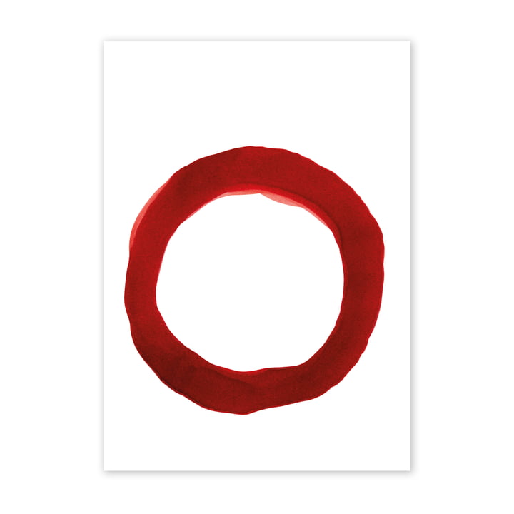 Enso Red IV Poster, 50 x 70 cm von Paper Collective 