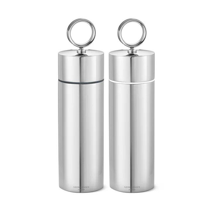 Bernadotte Salz- und Pfeffermühlen Set, Edelstahl von Georg Jensen 