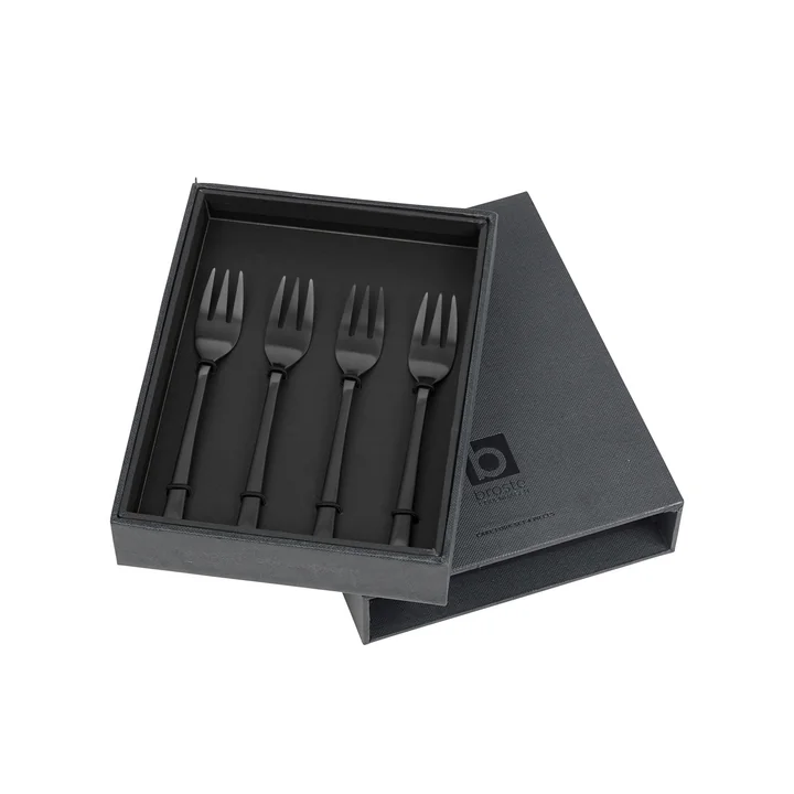 Hune Kuchengabel, Titanium matt schwarz (4 tlg.) von Broste Copenhagen