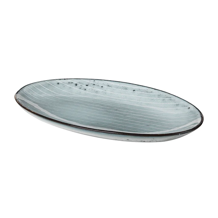  Nordic Servierplatte oval S, 22 x 13,6 cm, sea von Broste Copenhagen