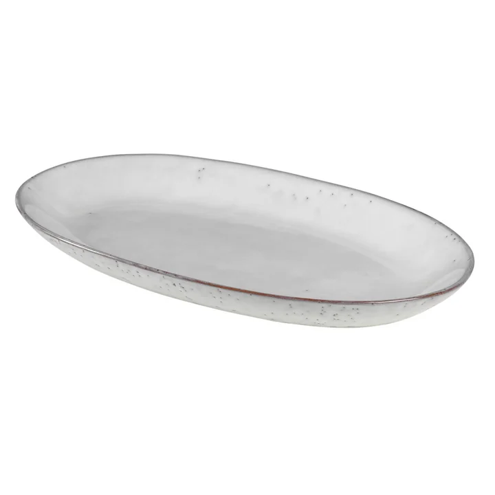Nordic Servierplatte oval L, 30 x 17 cm, sand von Broste Copenhagen 