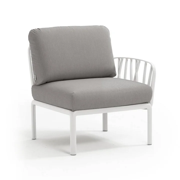 Komodo Modulsofa Seitenelement von Nardi in weiss / grau