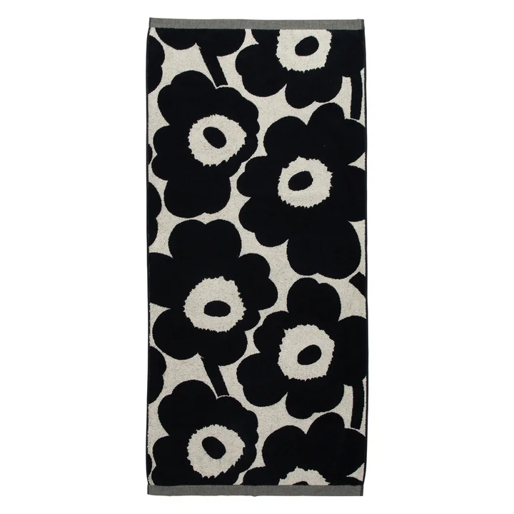 Unikko Badetuch 70 x 150 cm von Marimekko in baumwollweiss / dunkelblau