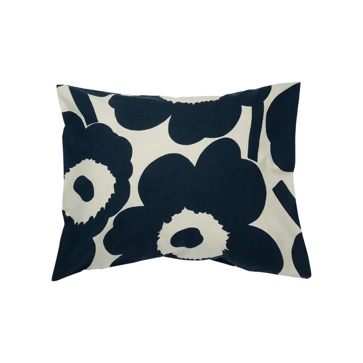Unikko Kopfkissenbezug 50 x 60 cm von Marimekko in baumwollweiss / dunkelblau