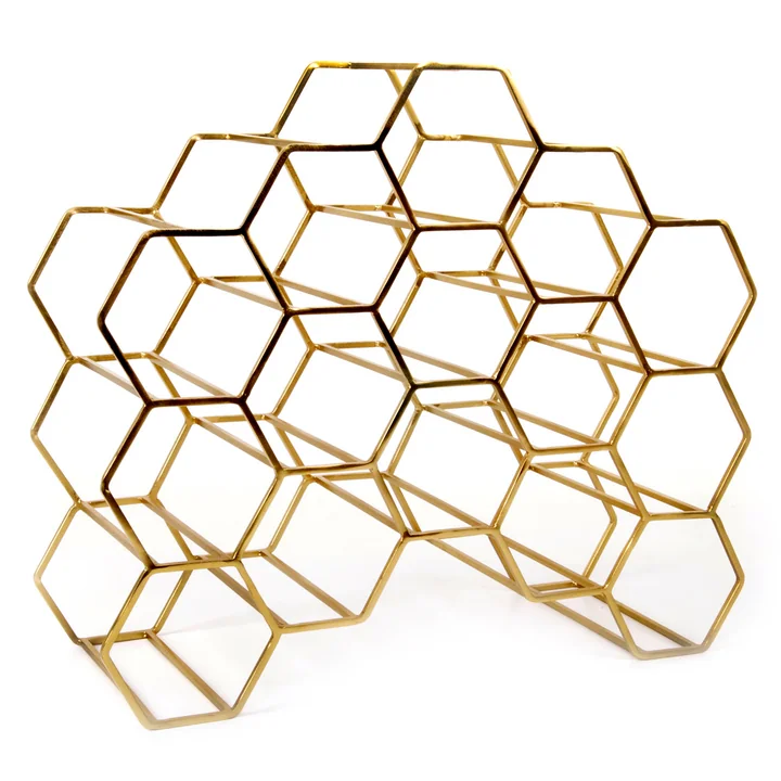 Pico Flaschenregal für 15 Flaschen, Messing von XLBoom 